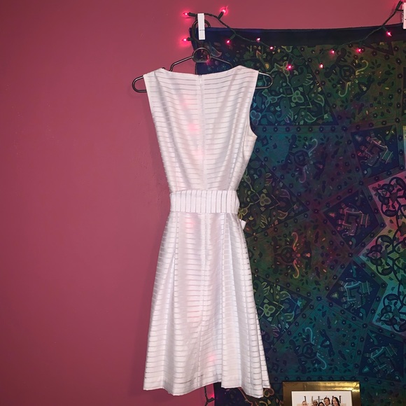 White Anne Klein Midi Tie-Front Dress - Picture 4 of 4